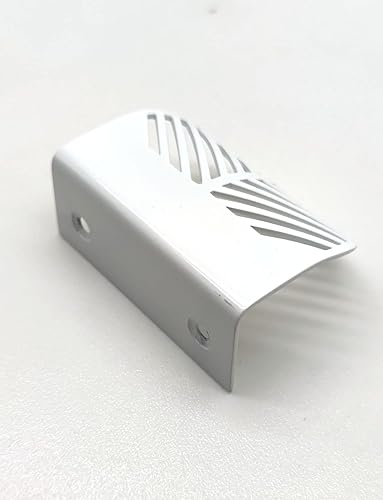 Miniatura 8 de Perillas y manijas de gabinete en forma de hoja de C a C de 1.54 pulgadas, manijas de puerta de gabinete de latón blanco, manijas de borde de