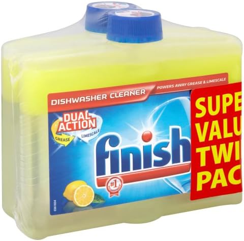 Finish Dual Action Dishwasher Cleaner 2 x 250 ml (Pack of Two)