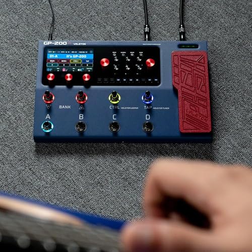 Image of VALETON Multi Effects Processor Pedal with Expression Pedal FX Loop MIDI I /O Amp Modeling IR Cabinets Simulation Stereo OTG USB Audio Interface GP-200X (Include 10 Pcs Additional Footswitch Toppers)