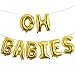 16 inch Oh Babies Balloons Twins New Born Baby Shower Banner Party Supplies Decorations Gender Reveal (OH Babies Gold)