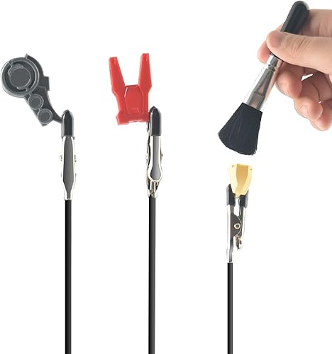 Miniatura 4 de HUBEST Soporte de pintura con 18 piezas de plástico Gundam modelo pintura cocodrilo clip palos para sostener piezas de modelo, tarjeta de bricolaje