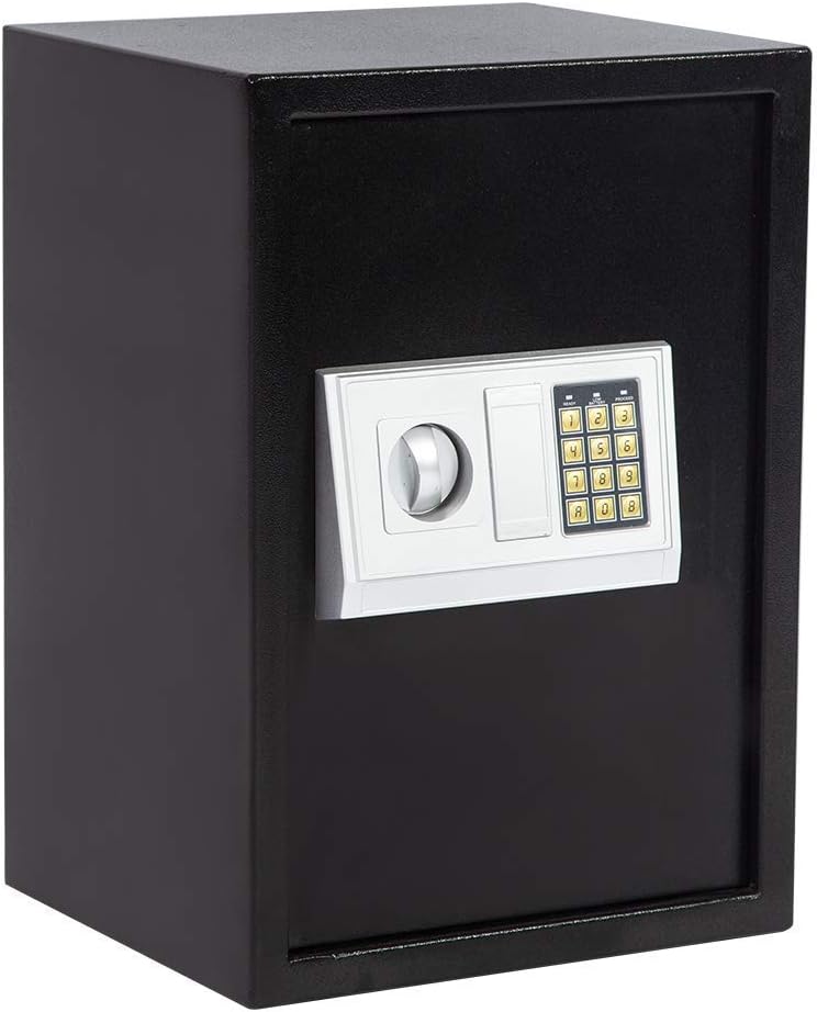 Electronic Safe Box Lock Box Safes and Lock Boxes Combination Security Cabinet Digital Safe Box with Two Keys Keypad and Safe 1.8 CF Large for Office Home Hotel Gun Jewelry Money Safe