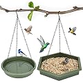 Hanging Bird Bath?Bird Bath - Bird Feeder, 2 in 1 XL Hanging Bird Feeder & Bird Bath for Outside, Hanging Bird Baths for Outdoors