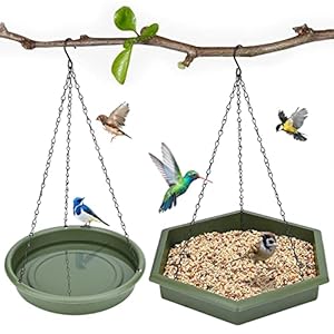 Hanging Bird Bath，Bird Bath – Bird Feeder, 2 in 1 XL Hanging Bird Feeder & Bird Bath for Outside, Hanging Bird Baths for Outdoors