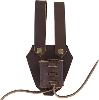 Armory Replicas™ – Genuine Leather Dagger Holster – Medieval Inspired Adjustable Small Weapon Sword Frog - Natural Tan 2