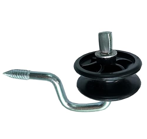 Miniatura 3 de QMARK Paquete de 10 anclajes eléctricos para postes de madera, aisladores de madera atornillados (aisladores de rodillo)