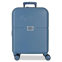 Pepe Jeans Accent - Valigia da cabina blu, 40 x 55 x 20 cm