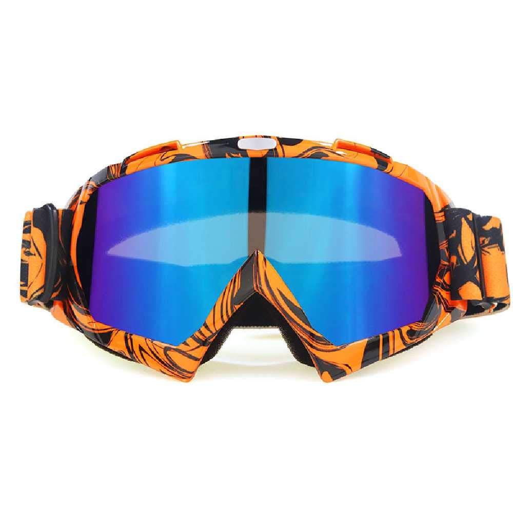 Lunettes de moto tout-terrain anti-poussière à écran orange