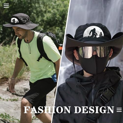 Bucket Hats para hombre sombrero para sol de ala ancha miniatura 5