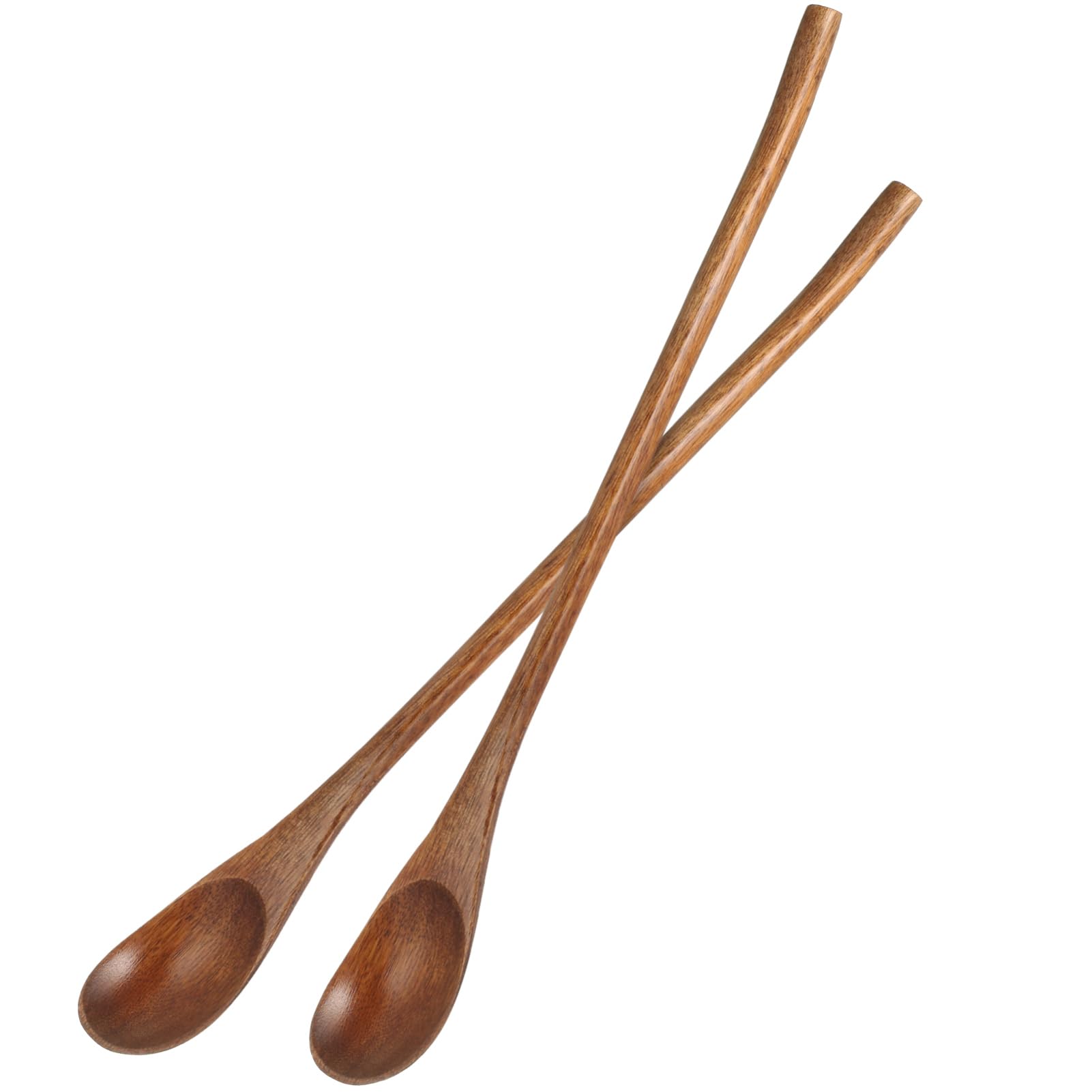 Cuillères en bois à long manche NUOBESTY lot de 2 pour mélanger café et miel