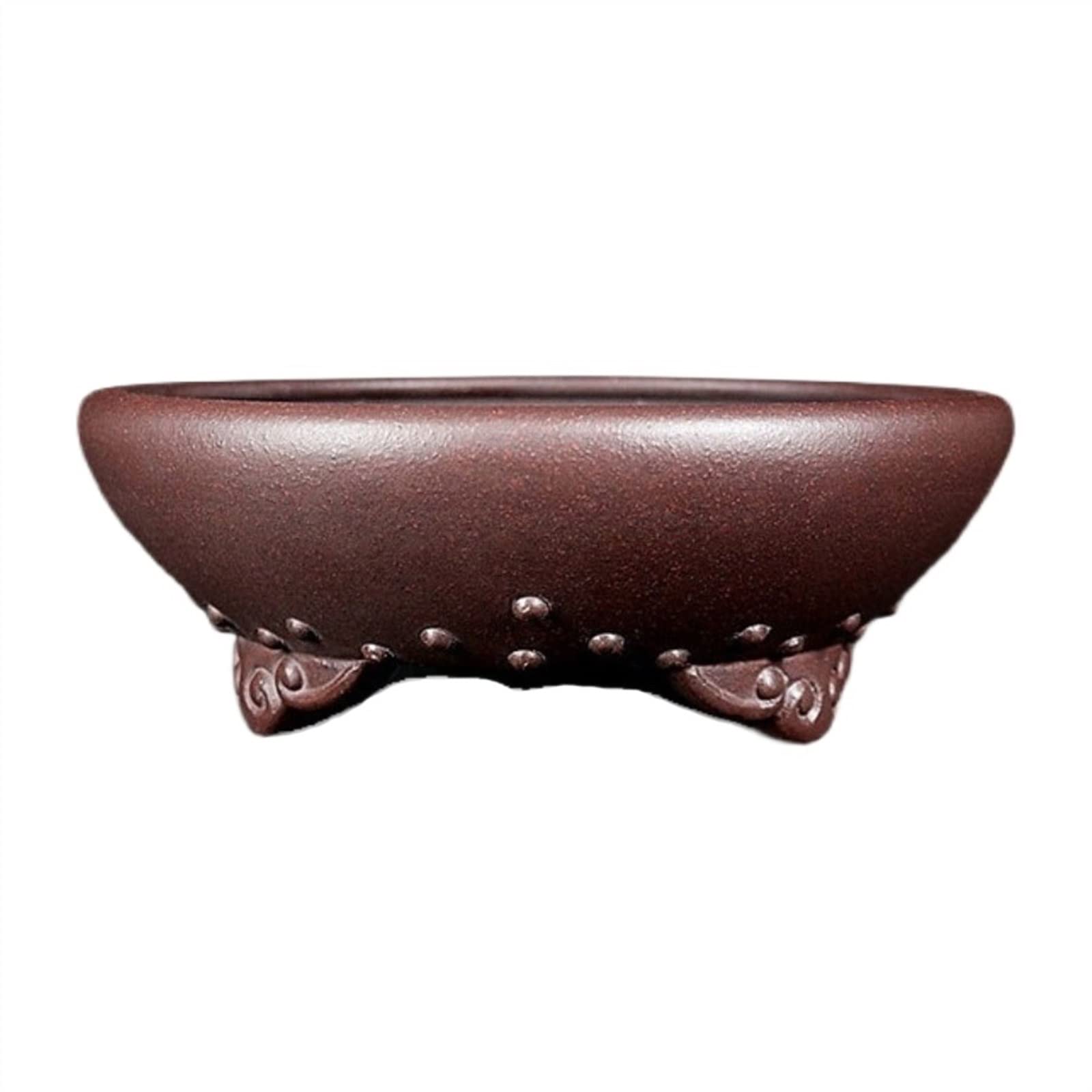 Pot de fleur sable violet grand format rond antique intérieur - 8