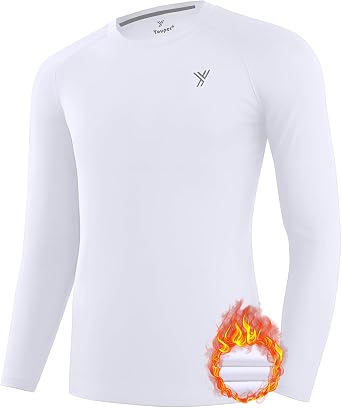 Youper Youth Boys & Girls Thermal Compression Shirt, Long Sleeve Fleece Baselayer Football Baseball Soccer Undershirt