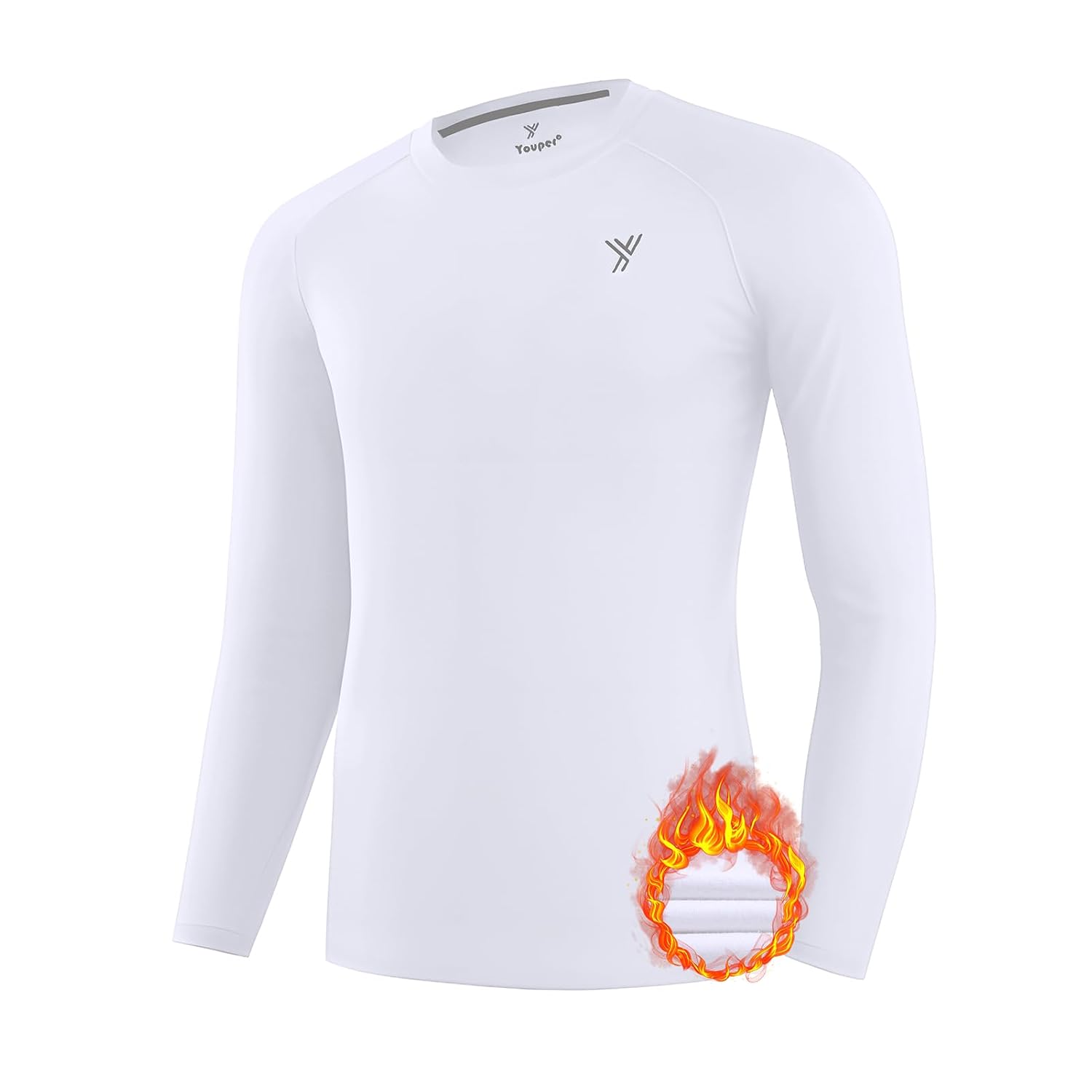 Youper Youth Boys & Girls Thermal Compression Shirt, Long Sleeve Fleece Baselayer Football Baseball Soccer Undershirt (Whi... - Review, Price and Buying Guide