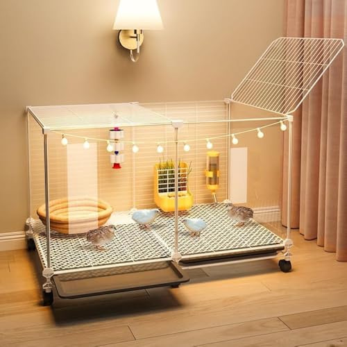 zfadgru 家庭用ペットケージ 小鶏 ウサギ ウズラ 黄色いアヒル 飼育ケージ 簡易組立 多目的 動物小屋 屋内 丈夫 安全設計 (75×35×45cm) (75*35*45)