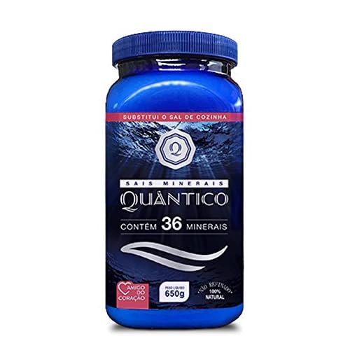 Sais Quântico - Sal Natural Não Refinado com 36 Sais Minerais - 650g
