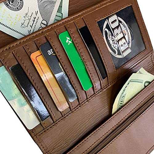 Image of IBRO Long Bifold RFID Blocking Motorcycle Chain Wallet for Men