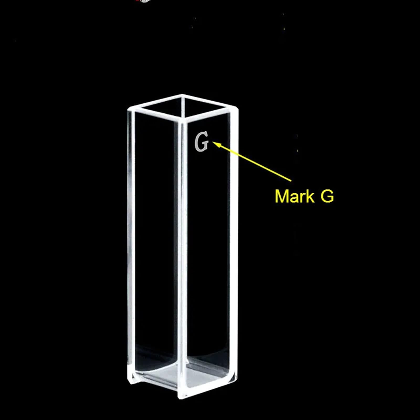 Cuvetta in vetro for fluorescenza Percorso luminoso da 10 mm Finestre trasparenti su quattro lati Tecnologia di sinterizzazione con fritta ad alta trasmissione della luce 2/PK
