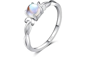 Sterling Silver Moonstone Infinity Ring: A Shimmering Symbol of Celestial Elegance