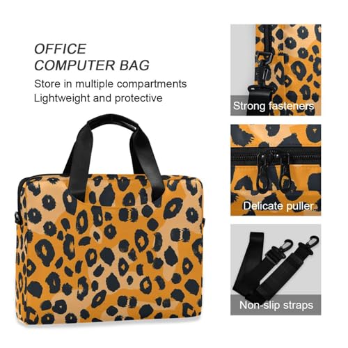 Bolso maletín para laptop 15.6" con estampado leopardo miniatura 6