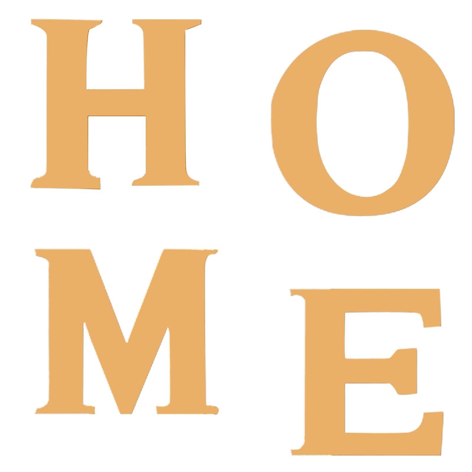 CREATCABIN 4 Pegatinas De Espejo Acrílico Con Letras 3D "HOME" - Decoración De Pared Autoadhesiva, Extraíble, Para Cocina, Dormitorio O Salón
