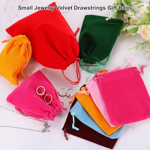Bolsas de terciopelo con cordón sourcing map de 4x5 pulgadas para joyas y regalos pack de 20 7