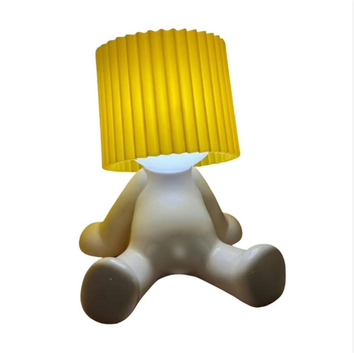 Honfitat Shy Little Boy Desk Lamp for Friends Couple Gifts Fun Funny Home Decoration Ornaments Bedside Night Light (Yellow)