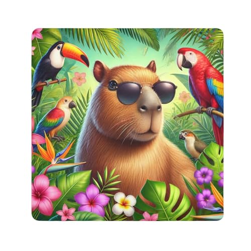 Joko Ivery Capybara Tropical Birds Flowers Camera Lens Wrap 21.7