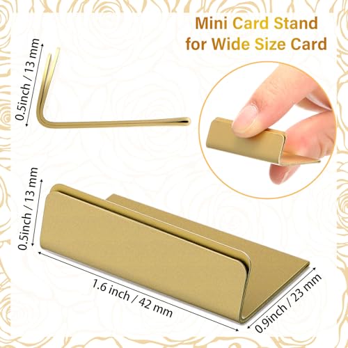 Image of 30 Pcs Place Card Holders Gold Table Card Holder Table Number Stands Antique Small Signs for Display Price Tags Food Signs Reception Party Photo Wedding Favor(Matte Finish)
