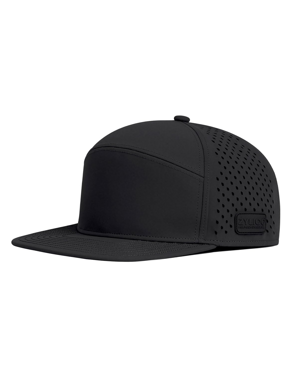 XXL Oversize Snapback Trucker Hat for Big Heads,Laser Perforated Flat‑Bill Cap,Large Mild Profile Golf Hat Flat Brim