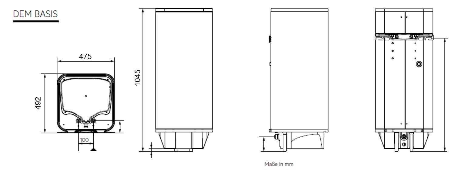 AEG Dem 100 Base de almacenamiento de pared, calentador de agua caliente, 100 litros, selección de temperatura continua, botón de calentamiento rápido, 230 V con enchufe, certificado VDE, 234199