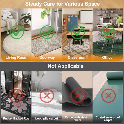 Rug Gripper for Hardwood Floors No Damage Carpet Tape for Area Rugs 18 Pcs - image 7