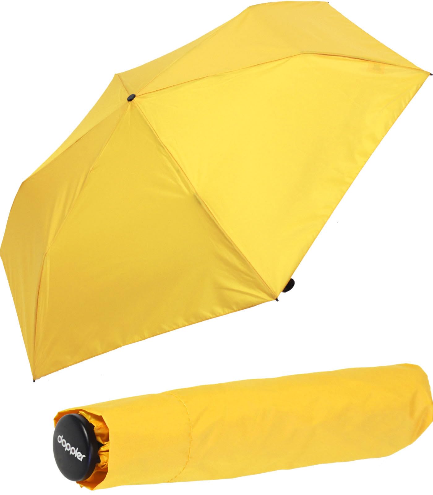 Doppler Taschenschirm zero99 - Shiny Yellow | Leichter kleiner Regenschirm | Mini-Regenschirm