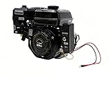 Goddlgjik Motore a Scoppio, 7,5 CV 4 Tempi Motore a Benzina per Go Kart, con Avviamento Elettrico e Avviamento a Fune, 212 CC Monocilindrico Motore, ASSE da 20 mm, Motore Fisso, Motore di Ricambio