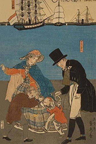 Amazon.com: Japanese print shows a Dutch family walking along the