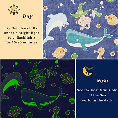 Image of Gitrat Fleece Blanket Throw Blue Toddler Boy Blankets Soft Plush Throw Blankets for Kids 50 inchx60 inch