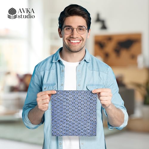 Image of AVKA Studio Unisex Handkerchiefs - Soft Cotton Handcrafted Hankies - Sweat Absorbing, Machine Washable, Thin & Lightweight