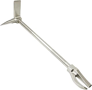 30" Halligan Bar with Metal Cutting Claw - Forged Steel Firefighter Tool | 4-in-1 Breaching | Heat-Treated Ends