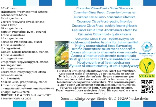 Arôme concentré concombre citron Ice Sasami 100ml pour e-liquide DIY - 4