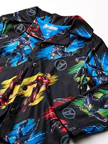 Marvel Boys' Avengers 2-Piece Button Front Pajama Set #TOP1