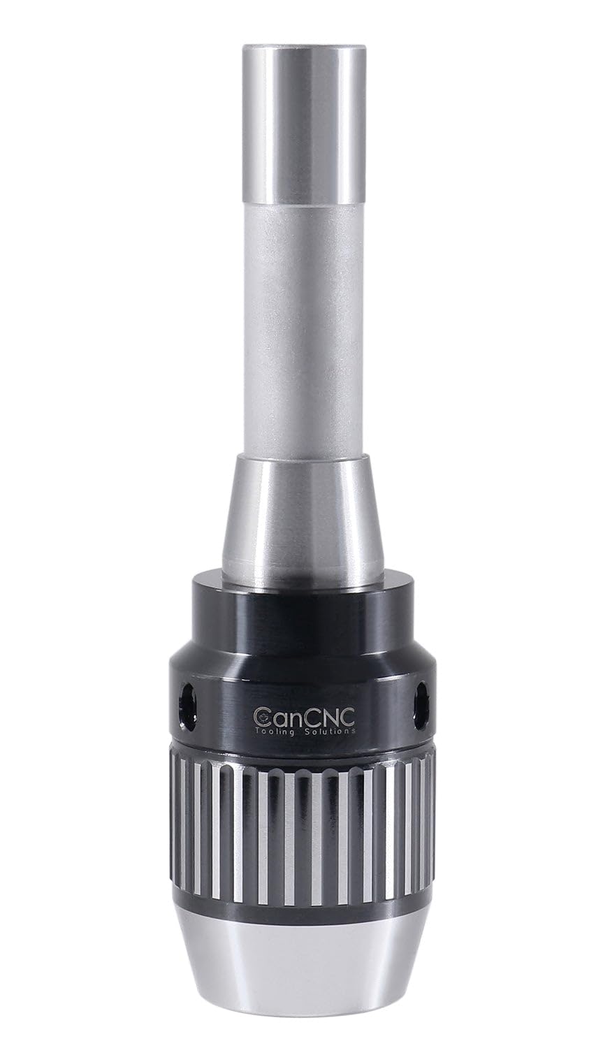 CanCNC Tooling Solutions 1/16–1/2" R8 Precision Keyless Drill Chuck, Heavy-Duty with Integrated Shank and Titanium Jaws, 0537-1208