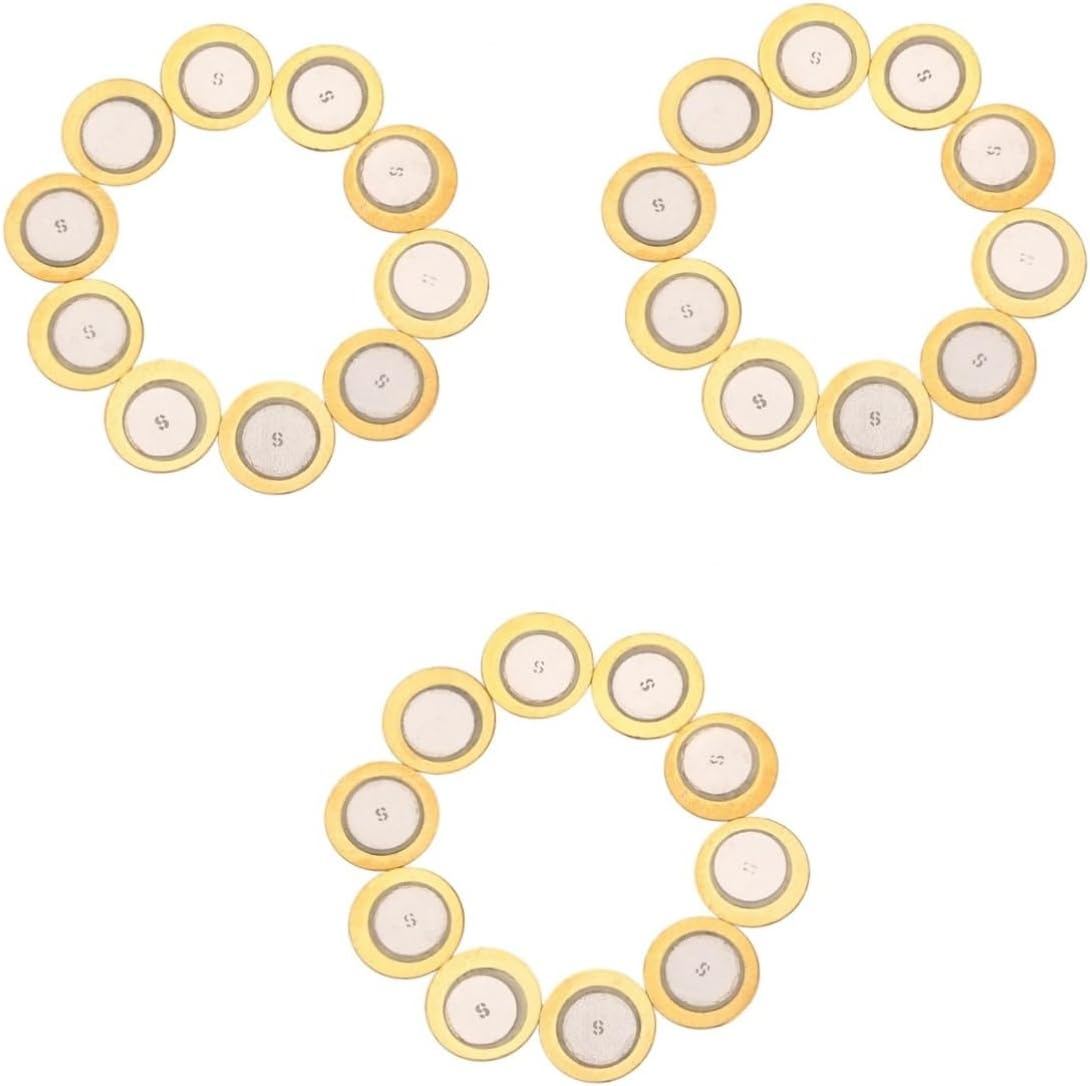 30pcs Piezo Buzzer Film Gasket Piezoelectric Disc for Guitar Pickup Diameter for Acoustic Instruments