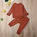 Chándal Bebé Niños 2 Piezas Traje Sudadera sin Capucha Pantalones Largo Top...