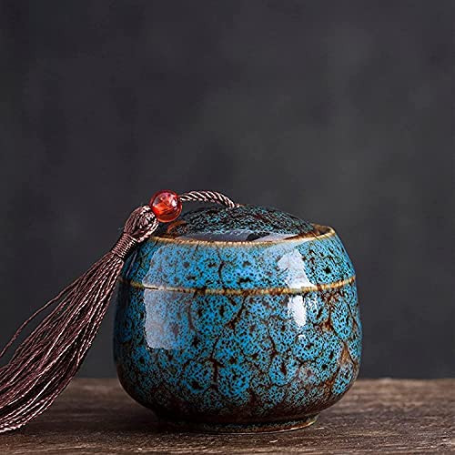 Exnemel - urnas pequeñas para Cenizas humanas, Mini urnas para Cenizas para Adultos urnas para Mascotas, Perros, Gatos, Cenizas, urnas funerarias para Cenizas de Recuerdo (Azul) Cover