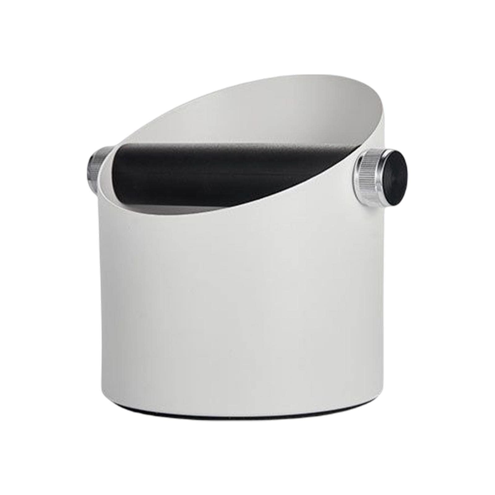 Recipiente Cubo de Posos Blanco con Barra Desmontable para Limpieza Fácil de Café