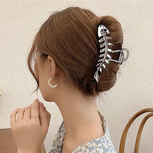 3Pcs Hair Clips, Claw Clips For Women And Girls, Black Silver Gold Large Metal Fashion Nonslip Claw Clips, Accessories For Thick Hair Thin Hair Hair Luxury Accessories #TOP6