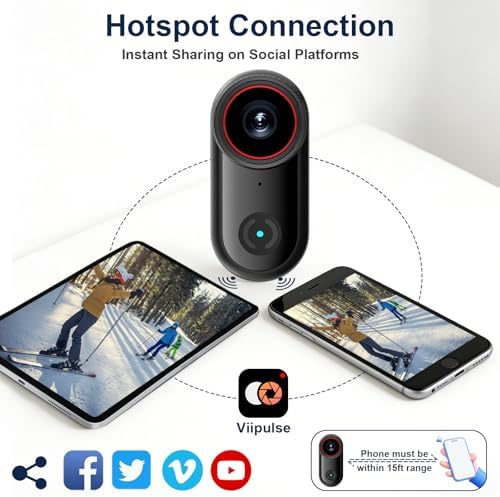 4K Mini Body Camera with 32GB, 1.47” HD Screen, APP Sharing, Thumb Camera - 3