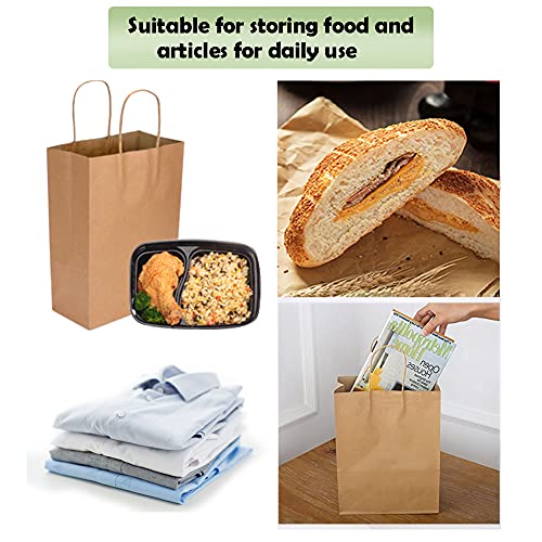 Borsa Kraft Marrone, 30 Pezzi Borse di Carta con