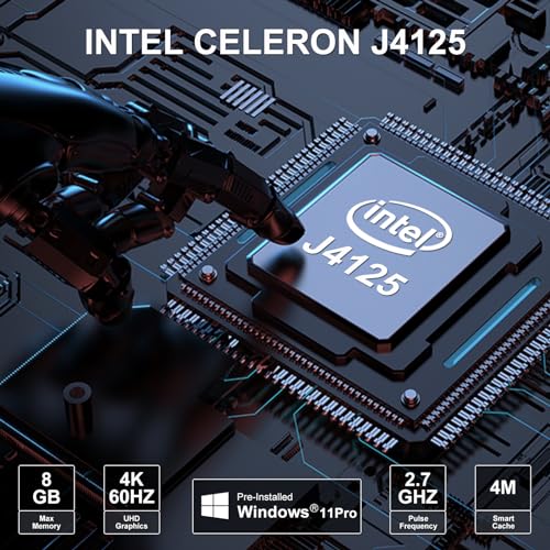 Image of Mini Computer Stick with Windows 11 Pro Intel Celeron J4125 8GB DDR4 256GB SSD PC Stick Support UHD 4K 60Hz WiFi 2.4G /5G Gigabit Ethernet BT 4.2