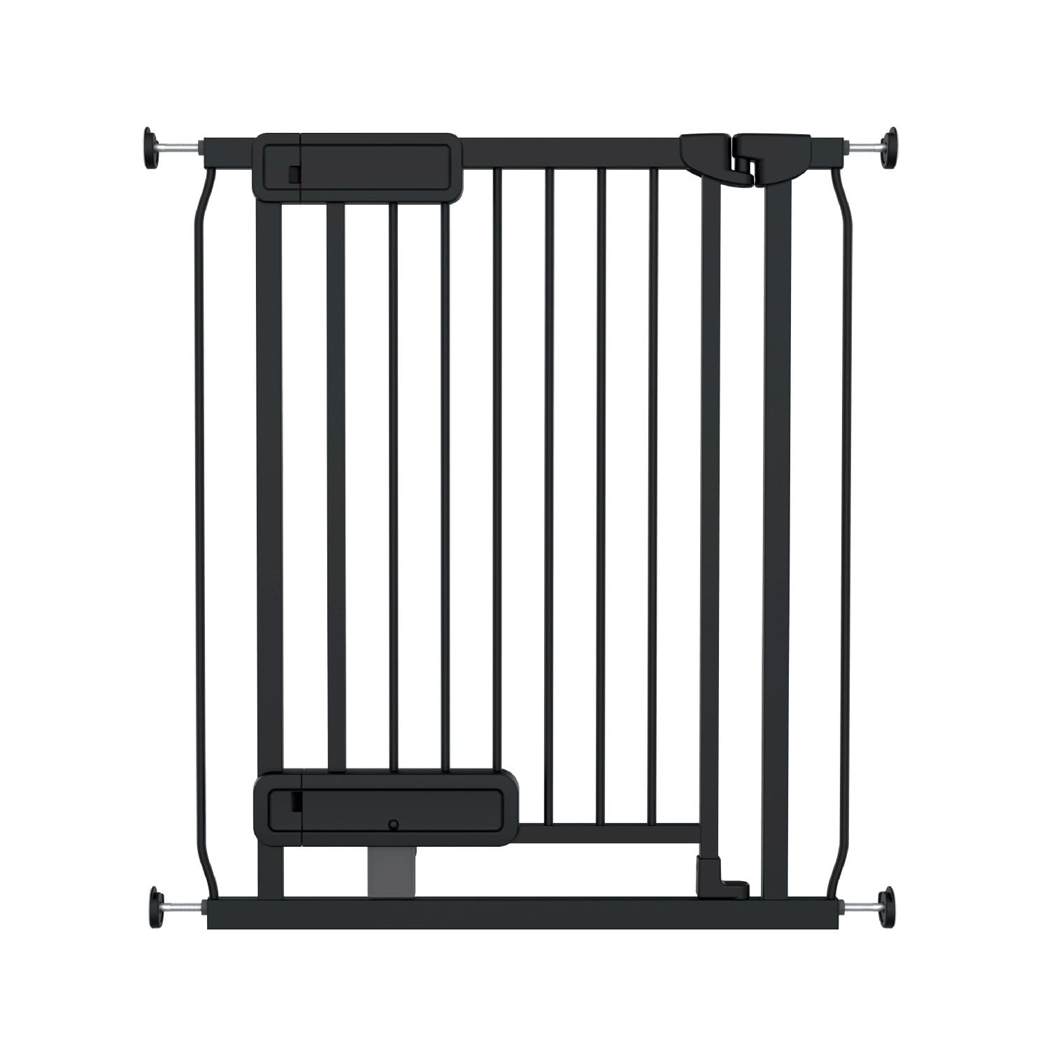 Ingenuity Hands-Free Baby Gate, Foot Pedal Operation or One-Hand Open, 73-80cm Wide, 84cm Tall, Pressure/Hardware Mount, Dual Lock, No Drill Dog Gate, for Doorways & Hallways