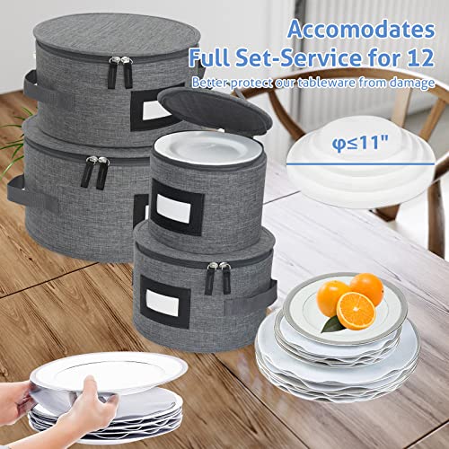 China Storage Containers Set Of 6,Includes Wine Glass & Stemware Storage Cases,Cup & Coffee Mug Storage Box,Dish & Plate Storage Containers,Hard Shell With Dividers & Handles For Dinnerware Moving #TOP1